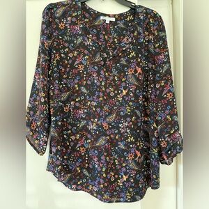 DR2 Multicolor Floral Paisley Blouse
